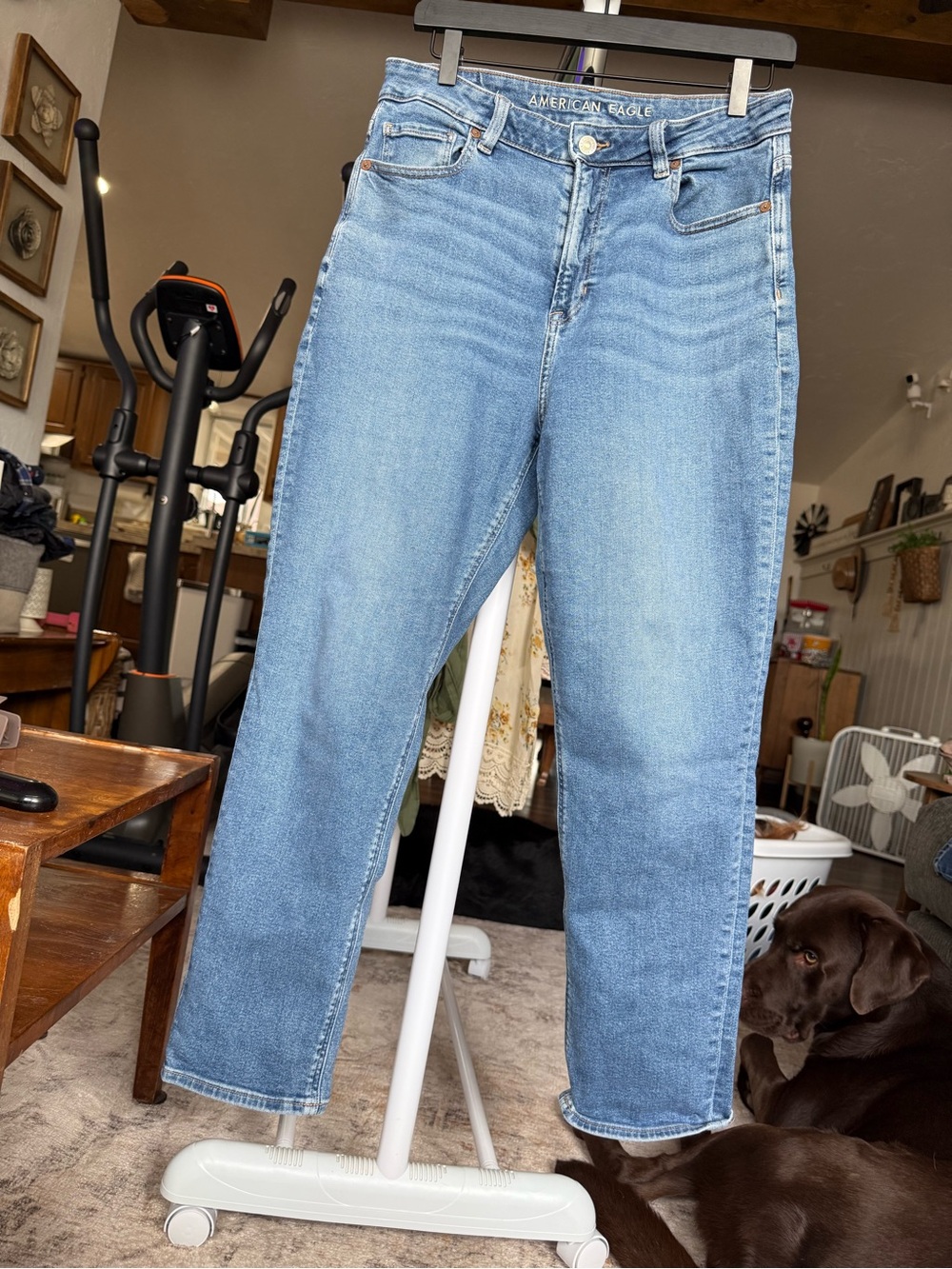 American Eagle Stretch Denim Mom blue Jeans